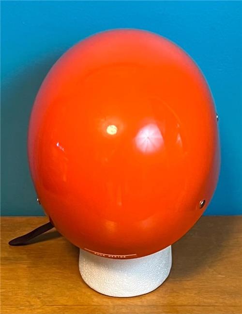 Vtg 60's Bell Toptex Shorty Motorcycle Racing Half Helmet Orange