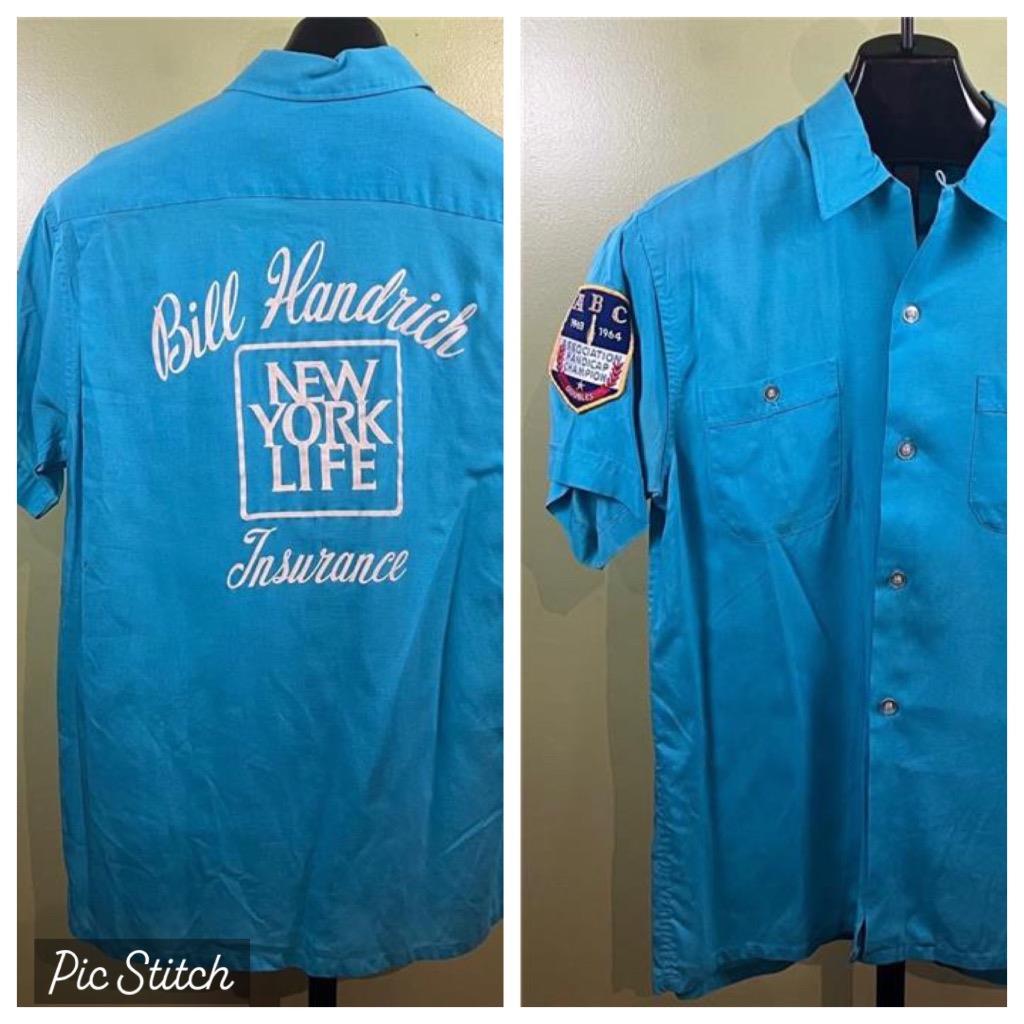 トップス Vintage Crown Prince Bowling Shirt 60s Vtg 60's Crown Prince Bowling Shirt Sz M Teal S/S 