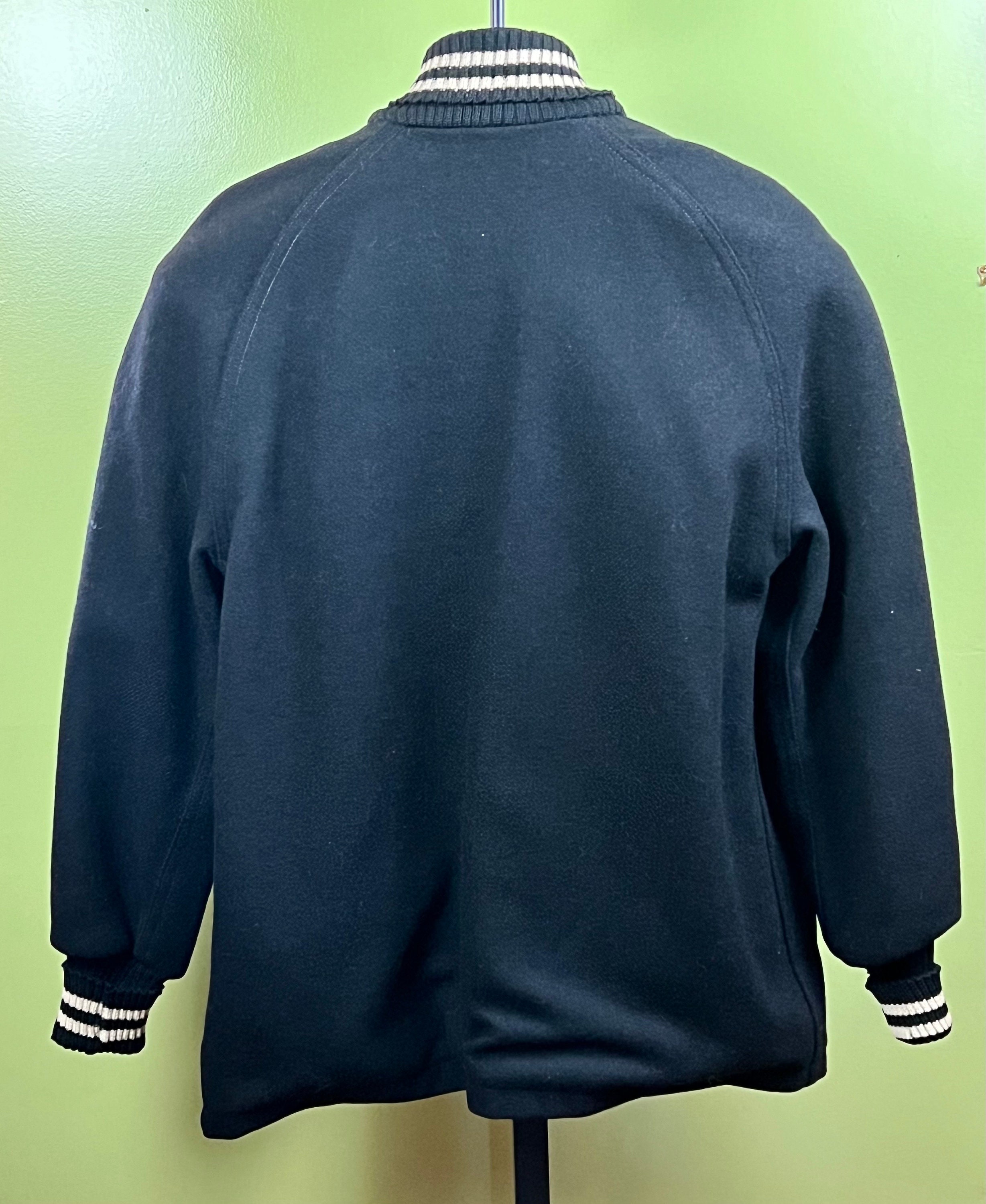 SKOOKUM Car Coat Sz 38 / M Black Jacket 60's Clicker Vtg