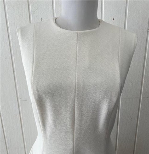 Vtg 60's Little White Dress sz Small Sleeveless T… - image 4