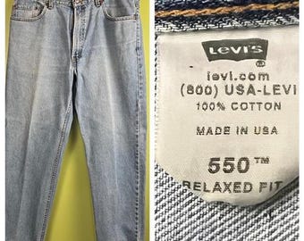 Vtg 2003 Levi's 550 Jeans sz 34x30 Relaxed 10/03 USA
