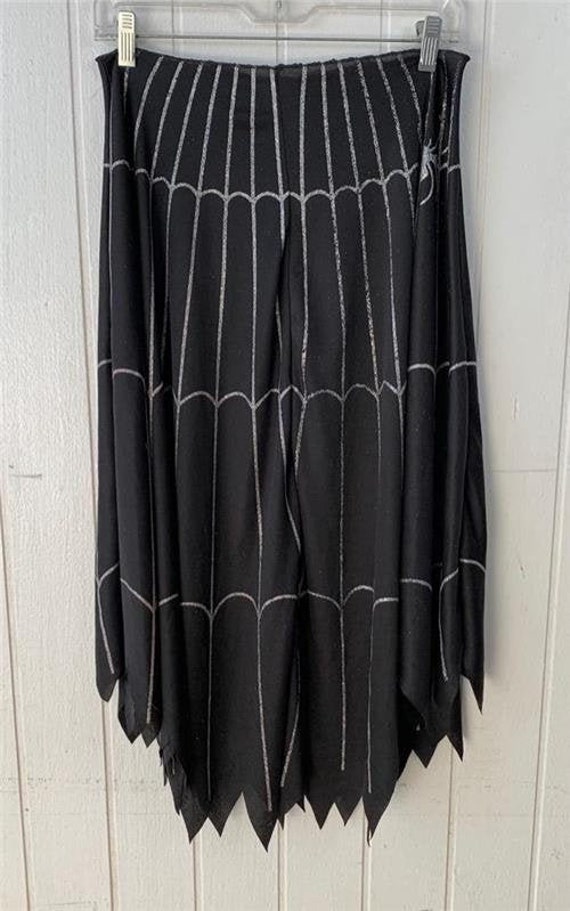 Vtg 1990's Spider Web Skirt sz One Size Punk Black