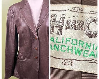 1970s H Bar C Leather Blazer / 1970s H Bar C Leather Jacket