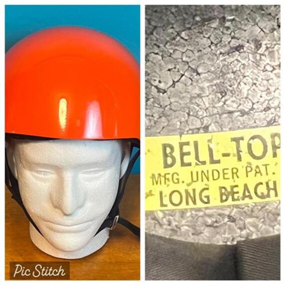 Vtg 60's Bell Toptex Shorty Motorcycle Racing Half Helmet