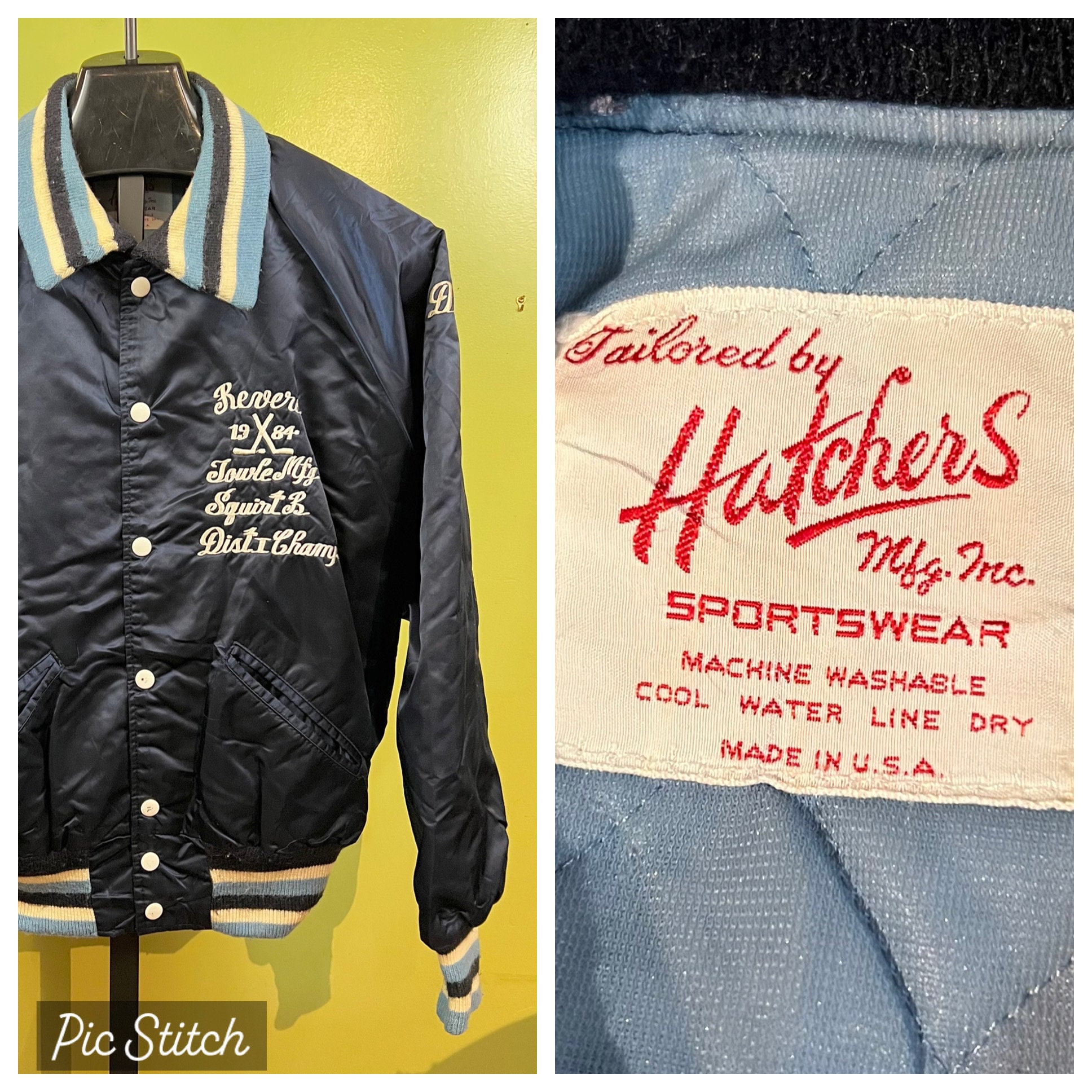 ジャケット・アウター 80s HATCHERS stadium jacket Vintage Hatchers Football Leather Wool Letterman Varsity