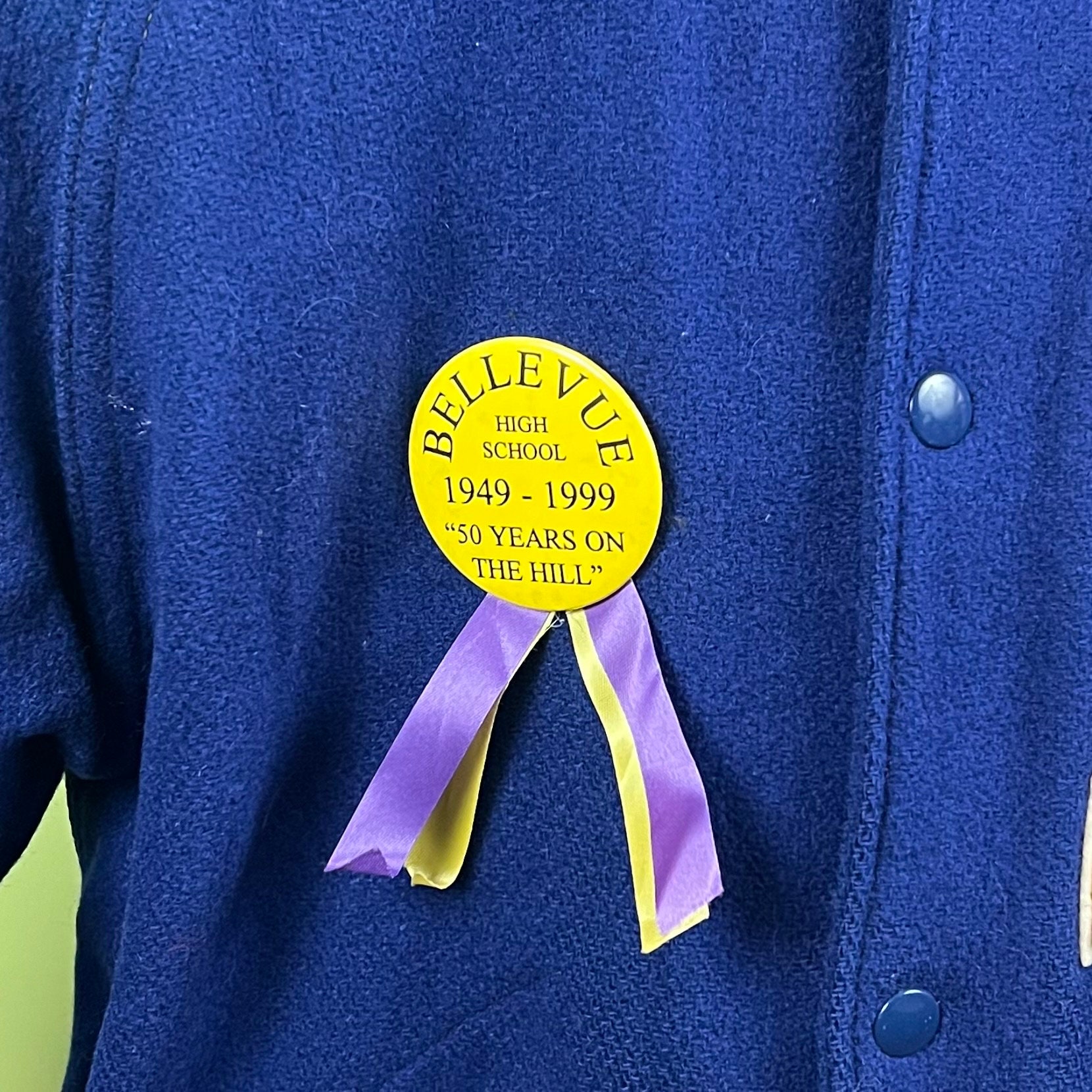 Vtg 50's Lasley Knitting Co. Letterman Jacket Sz 38 Wool Blue