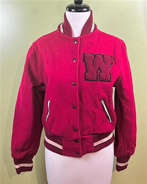 Vtg 50's Lasley Knitting Co. Letterman Womens Jacket Sz 36 Wool