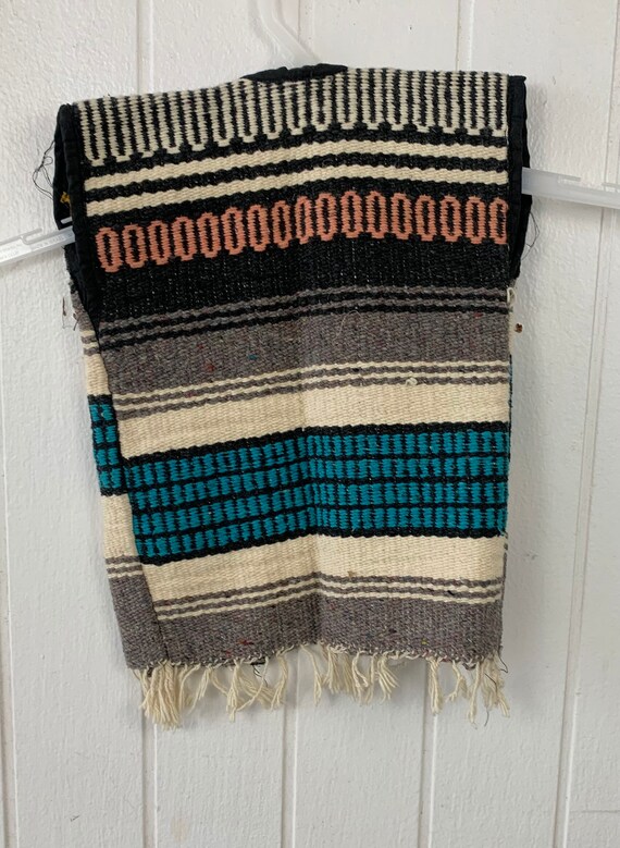 Vtg 1960’s Toddlers Mexican Blanket Serape Vest s… - image 2