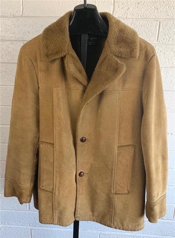 Vintage SEARS The Leather Shop Jacket sz 44 1970's