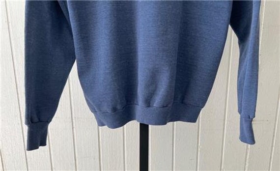 Vintage 1970's Crewneck Sweatshirt sz 44 / Med Bl… - image 3