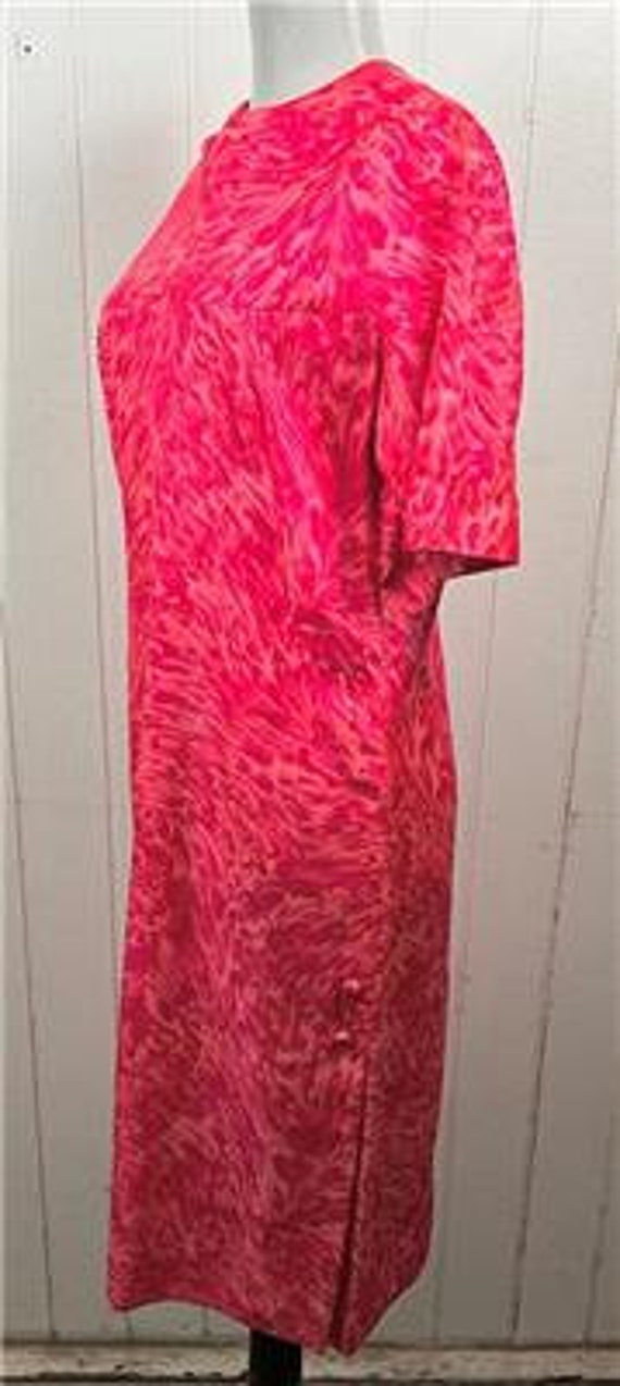 Vtg 60's Sheath Dress by Nelson Caine sz Large Pi… - image 3