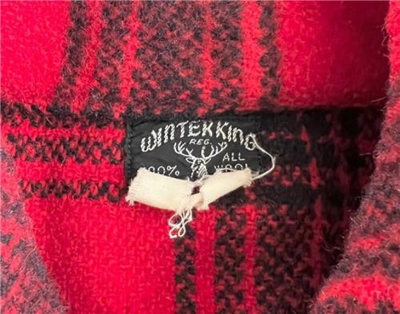 ジャケット・アウター 60s- winter king check wool jacket RARE Vintage 1960s Field & Stream Mens Zip Up Wool Coat