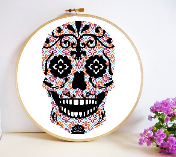 sugar skull cross stitch graph sugar skull cross stitch graph