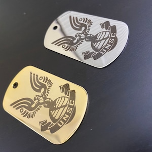 Halo UNSC Dog tags (Personalized) stainless Steel or 24K Gold Plated