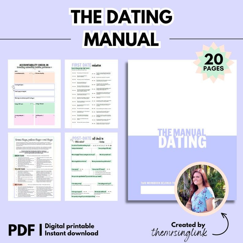 The Dating Manual for women, Workbook guide on Love and commitment, Activity journal toward finding a healthy relationship through self Love image 1