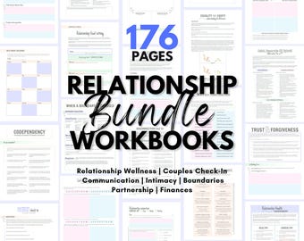 Relationship Bundle Workbook for Couples Wellness Activity Relationship Journal Personal Growth Worksheets