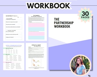 Workbook for Couples Partnership Exercise for Adult Relationship Wellness Activity Guide Worksheets
