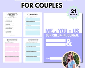 Check-In Journal for Couples Goals DIY Planner Relationship Growth Workbook Motivational Reflection Worksheets