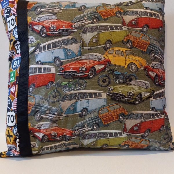 Vintage Car Pillow Etsy