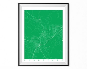 FLAGSTAFF Map Art Print / Flagstaff City Poster / Flagstaff Wall Art / Arizona/ Gift / Arizona home decor