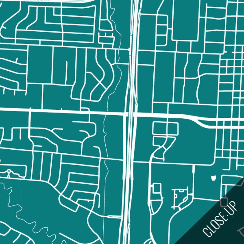 MCKINNEY Map Art Print / Texas Poster / Mckinney Wall Art Etsy