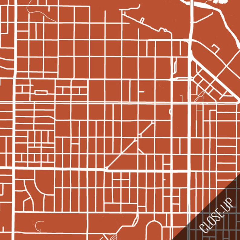 FORT COLLINS Map Art Print / Colorado Poster / Fort Collins | Etsy