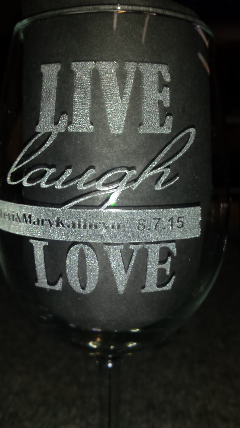 Set of 2 Custom Engraved Wine Glasses Etsy