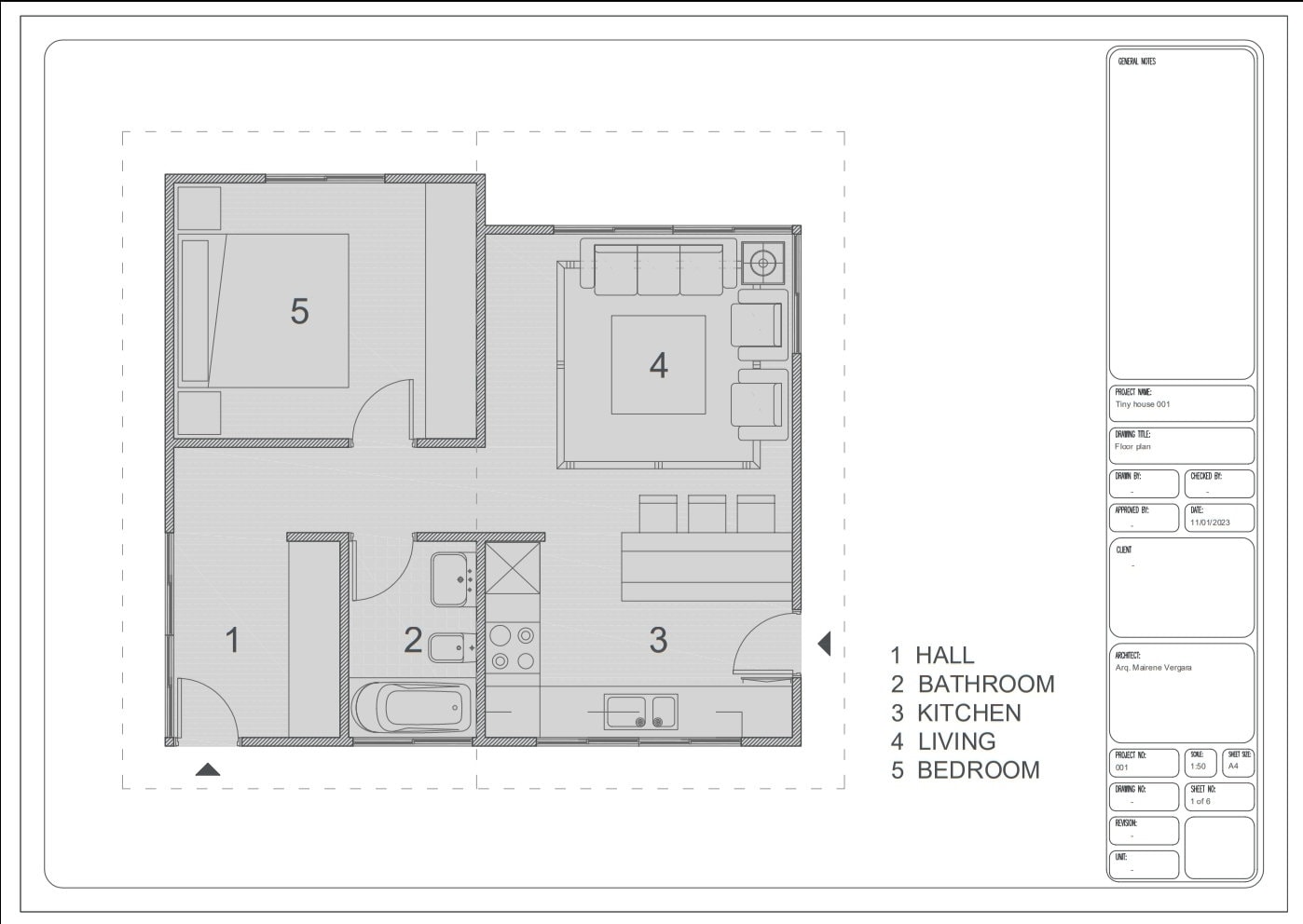 Tiny House Floor Plan 1 Bedroom Floor Plan Small Cottage Tiny House - Etsy