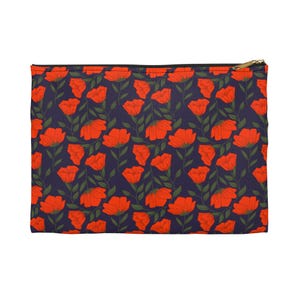 Floral Accessory Pouch, Vibrant Makeup Bag, Cute Travel Clutch, Stylish Organizer, Travel zipper pouch, Gift for her, Birthday gift
