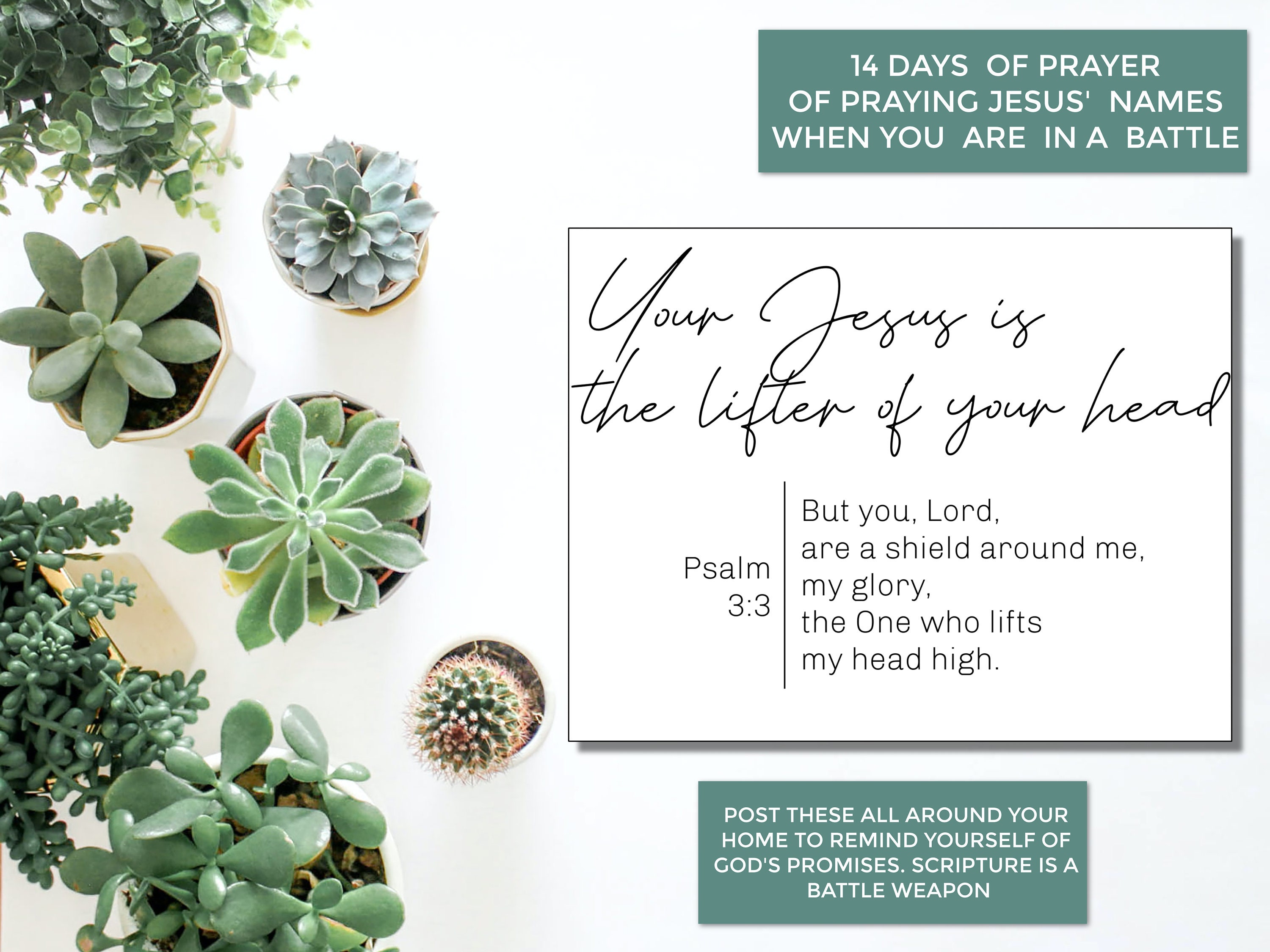Names of Jesus Scripture Prayer Cards -- Bible Verse Wall Art, Bible ...