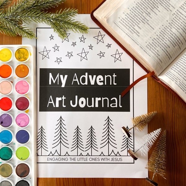 Kids Advent Art Journal | Sunday School | Homeschool Unit | Pre K | Kindergarten | Kids Bible Study | Unschool | Prophetic Painting