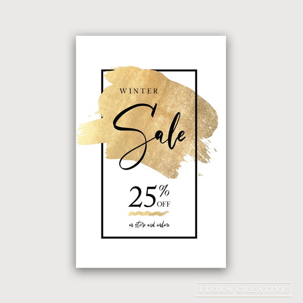 Retail Business Sale Poster / Sign Template for Store Window