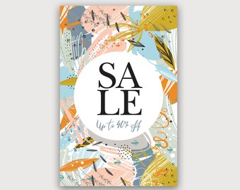 Retail Business Winter Spring Summer Fall Sale Poster / Sign Template for Store Window