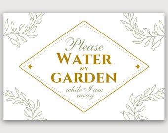 Community Garden Sign Printable - Please Water My Garden