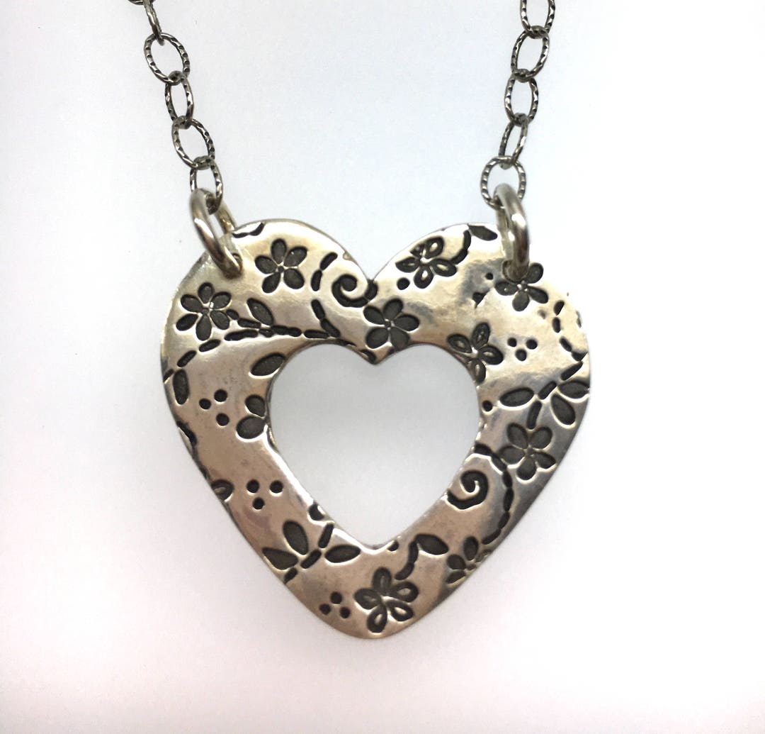 Sterling Silver Eyeglass Holder Heart Shaped Eyeglass Holder Etsy