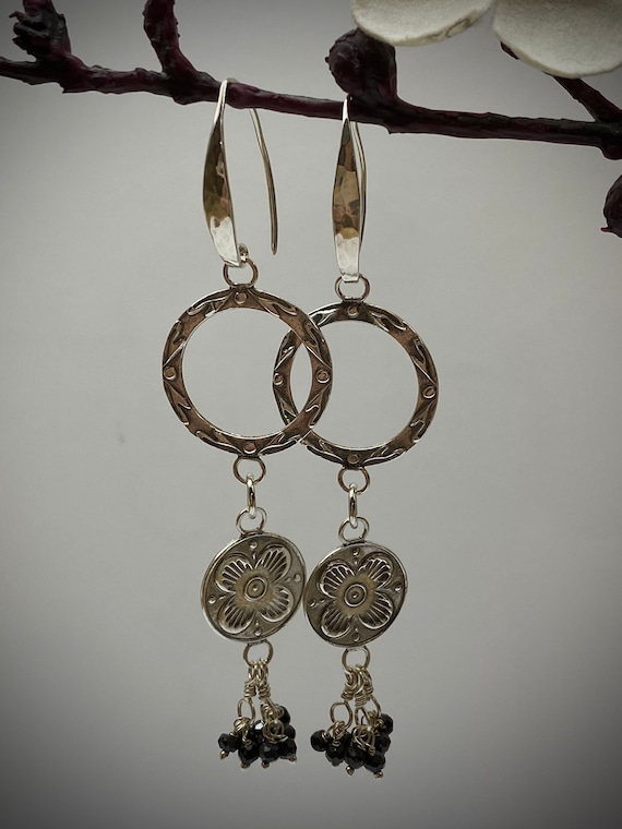 Small Beaded Decorative Hoop Earrings Small Beaded Decorative Hoop Earrings