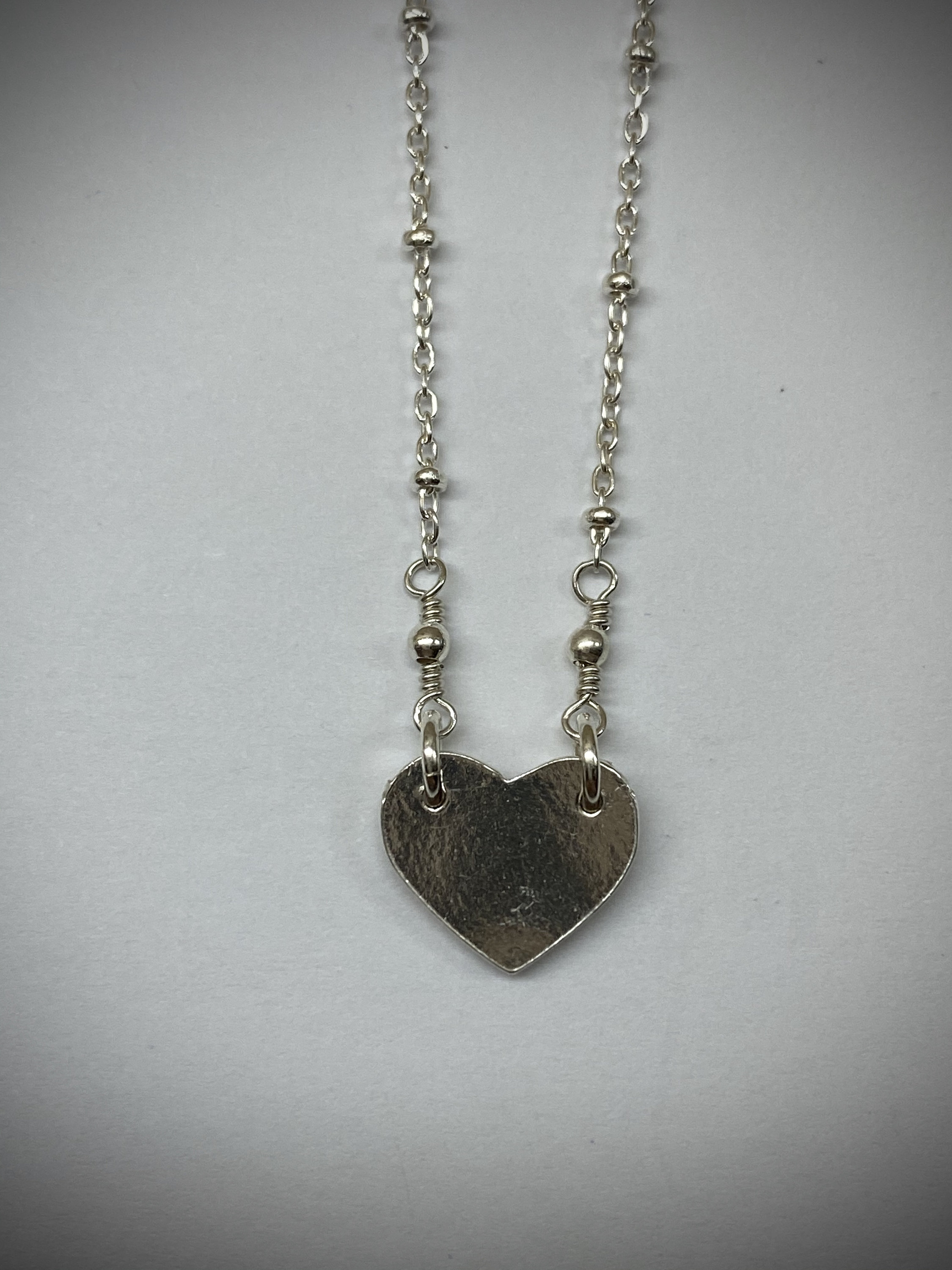 Heart Pendant. Heart Necklace. Heart Charm. Sterling Silver Etsy UK