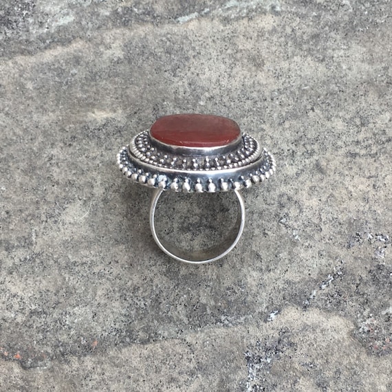 Sterling Silver and Carnelian Bohemian Statement … - image 5