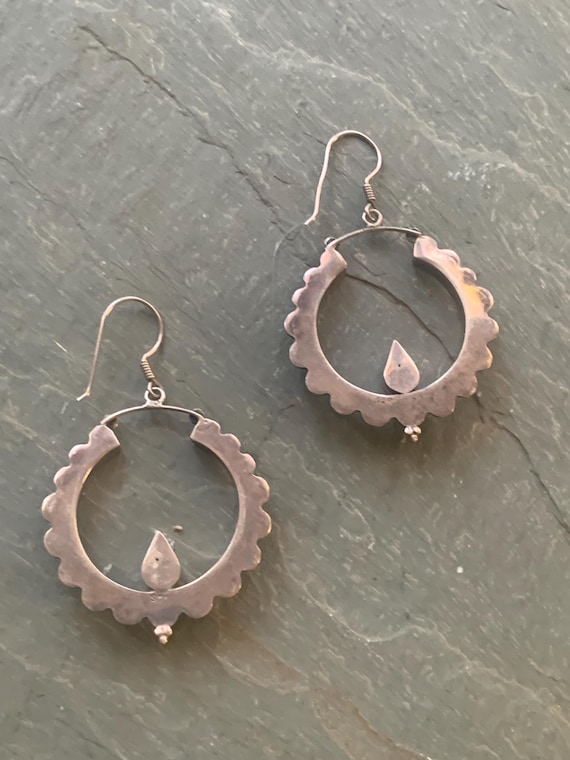 Beautiful Large Sterling Silver Statement Earring… - image 4