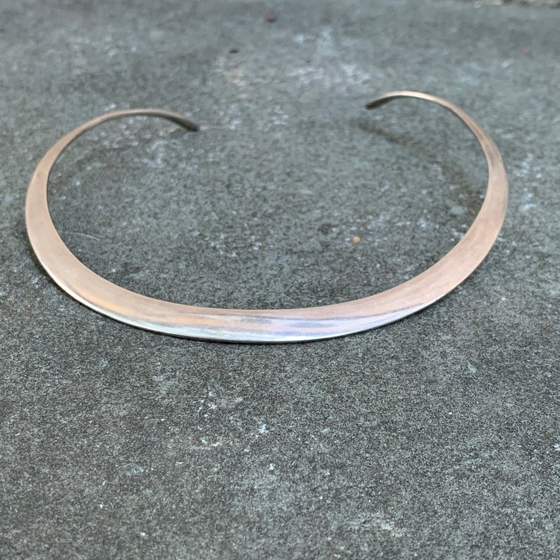 Vintage Sterling Silver Modernist Choker made by Quinn