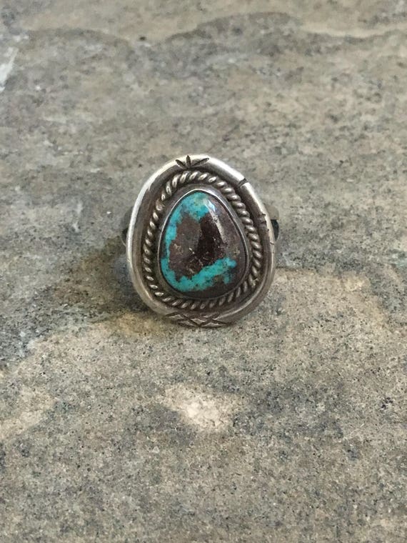 Pretty Sterling Silver and Turquoise Southwestern… - image 3