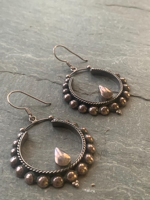 Beautiful Large Sterling Silver Statement Earring… - image 3