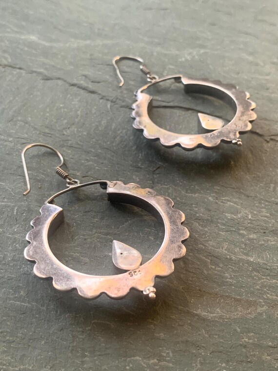 Beautiful Large Sterling Silver Statement Earring… - image 5