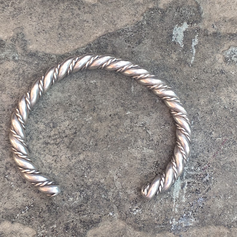 Heavy Twisted Sterling Silver Southwestern Style Cuff