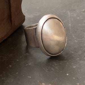 Vintage Sterling Silver Mexican Modernist Ring