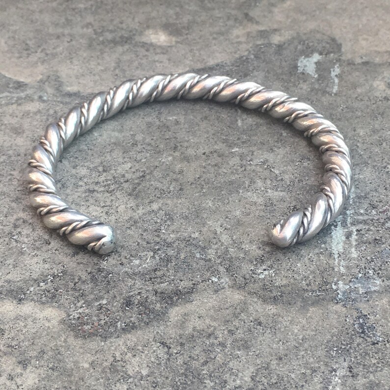 Heavy Twisted Sterling Silver Southwestern Style Cuff
