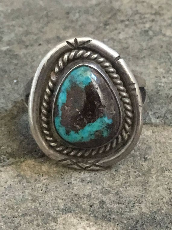 Pretty Sterling Silver and Turquoise Southwestern… - image 4