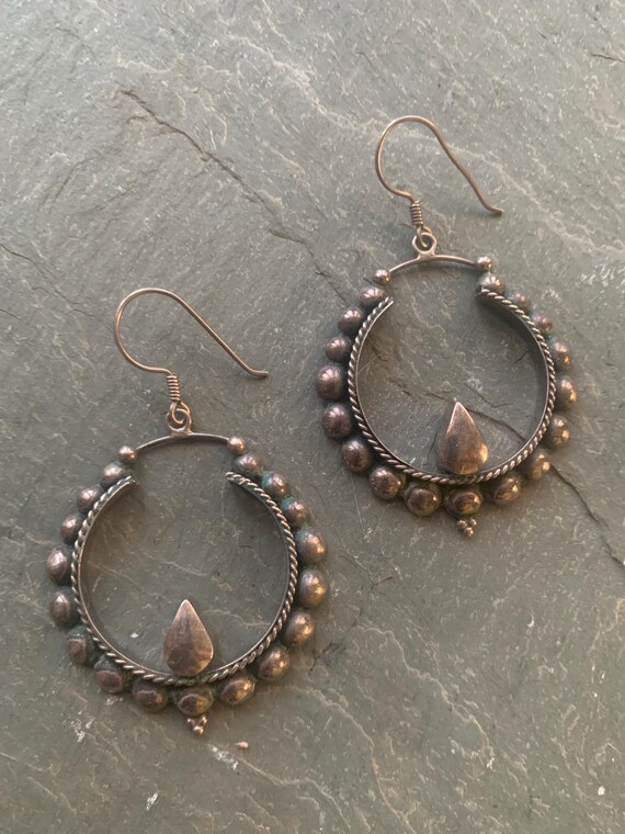 Beautiful Large Sterling Silver Statement Earring… - image 2