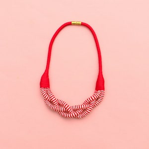 Red White Statement Necklace For Women, Unique Gifts For Her