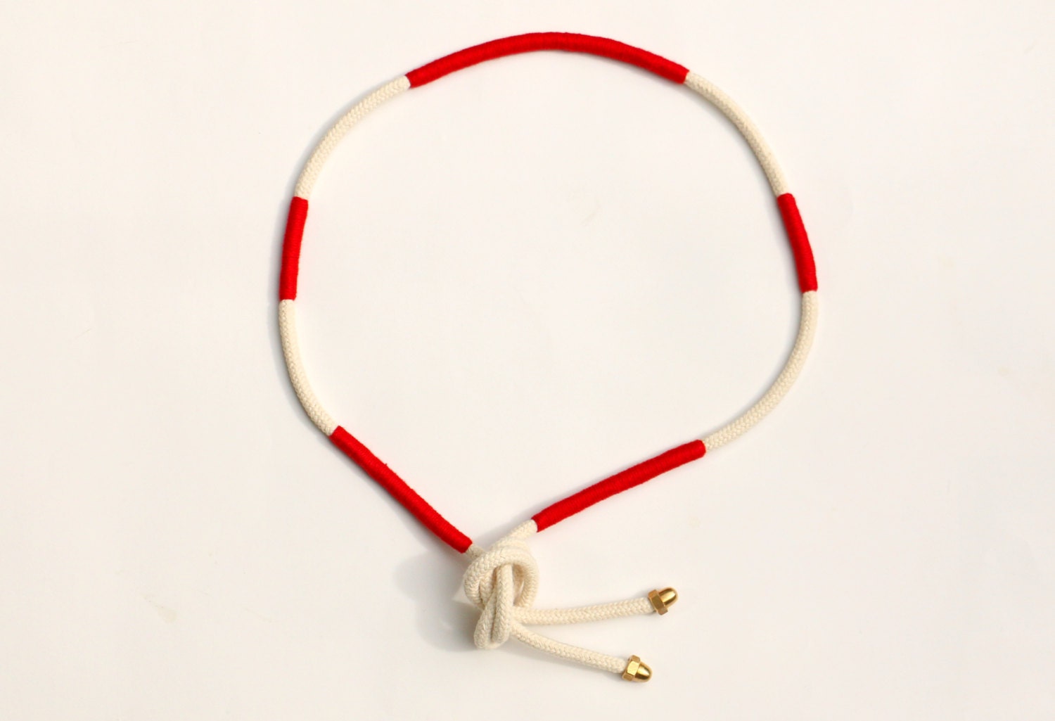 Rope Belt For Women Red And White Modern Cotton Cord Belt Etsy